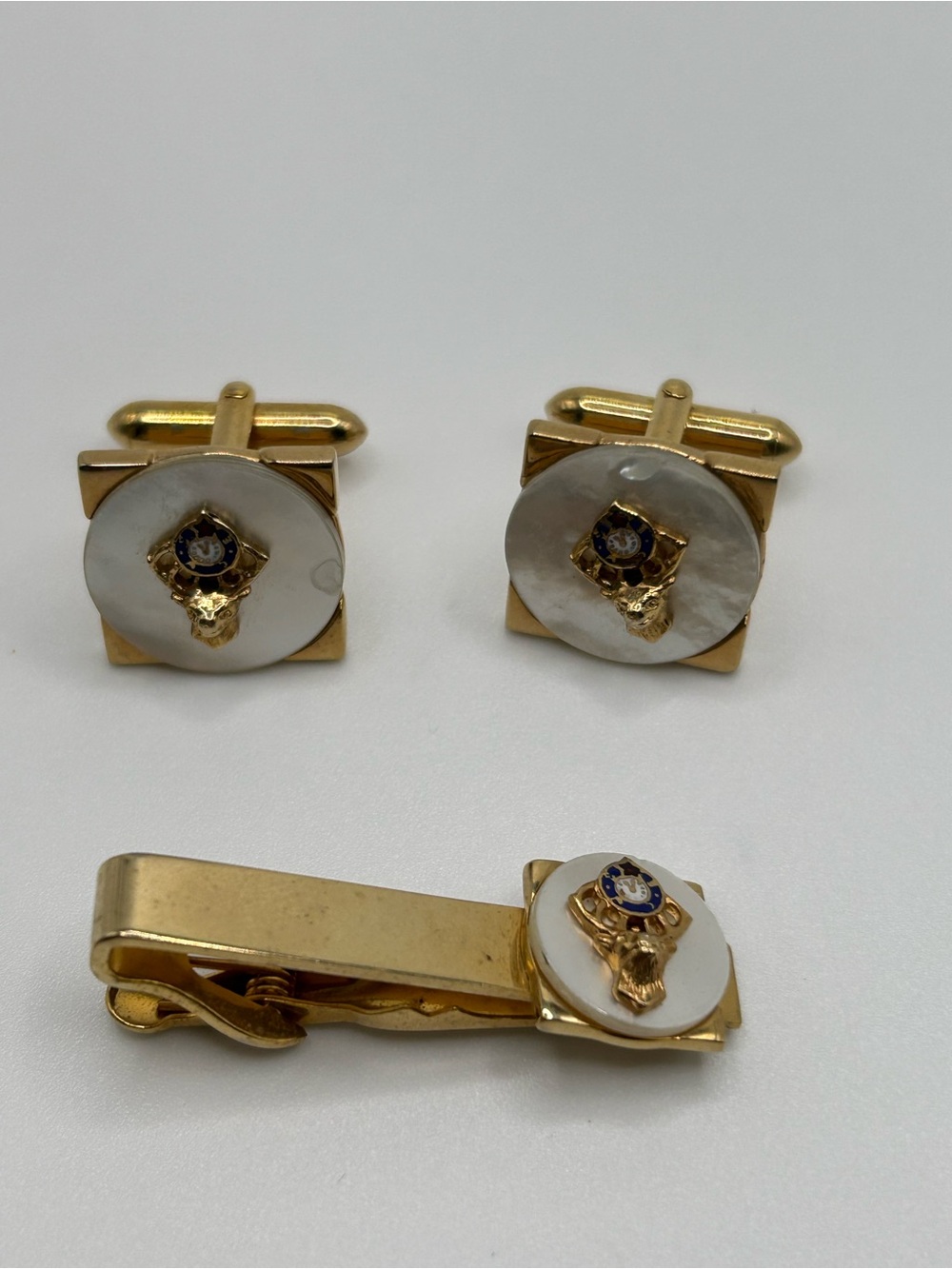 BPOE Benevolent & Protective Order of Elks Vintage SWANK Tie Tack Cufflinks
